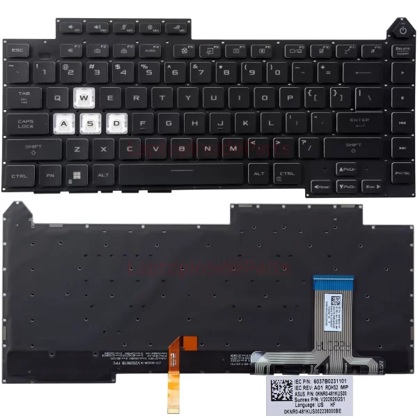 4-Zone RGB Keyboard for Asus ROG Strix G15 G513R